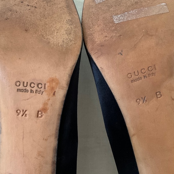 GUCCI Satin Pumps Heels Black Size 9.5 - Picture 6 of 16